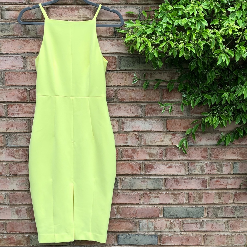 H&M midi yellow dress